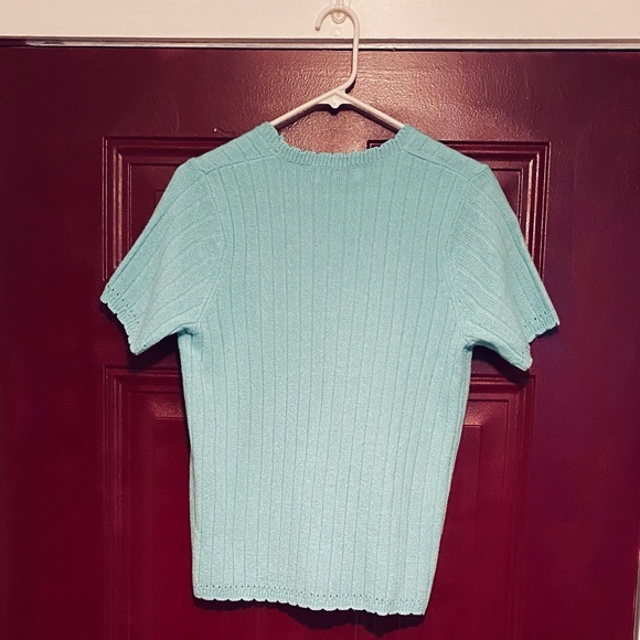 White Stag Women’s Acrylic Short Sleeve Sweater Size Medium 8/10 - Picture 2 of 8